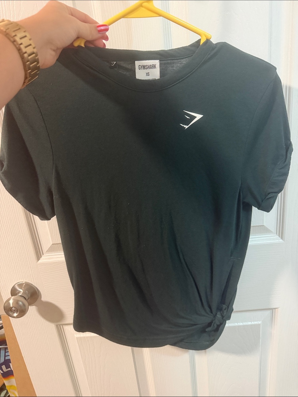 Gymshark Black Short-Sleeve Knot Tee
